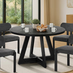 Round Dining Table 120cm Wooden Black | HomeAndLiving