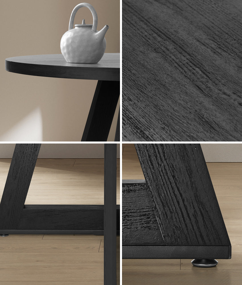 Round Dining Table 120cm Wooden Black | HomeAndLiving
