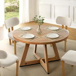120cm Round Dining Table Wooden Kitchen Furniture Modern Dining Room