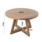120cm Round Dining Table Wooden Kitchen Furniture Modern Dining Room