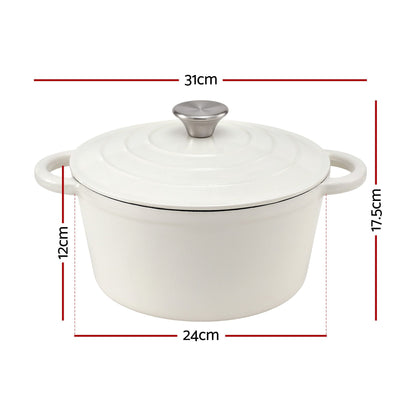 Cast Iron Dutch Oven 3.8L Enameled Sourdough Pot | Home & Living