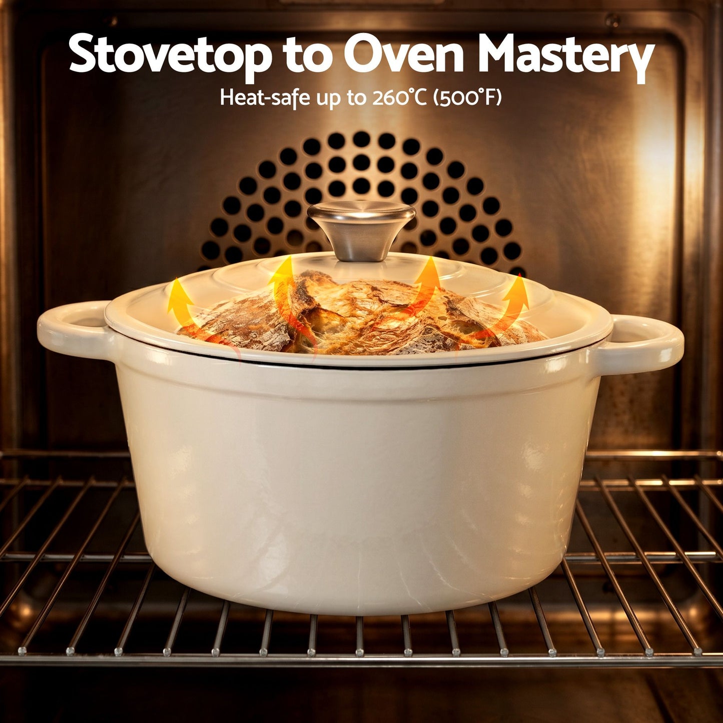 Cast Iron Dutch Oven 3.8L Enameled Sourdough Pot | Home & Living