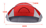Red Pop-Up Camping Tent Portable Beach Hiking Sun Shade Shelter