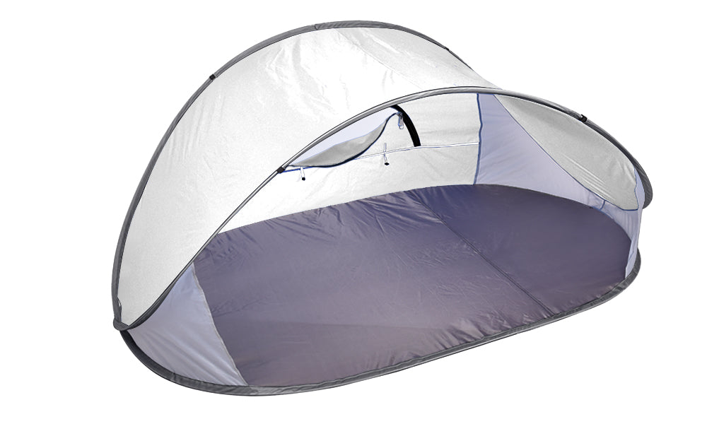Grey Pop-Up Camping Tent Portable Beach Hiking Sun Shade Shelter