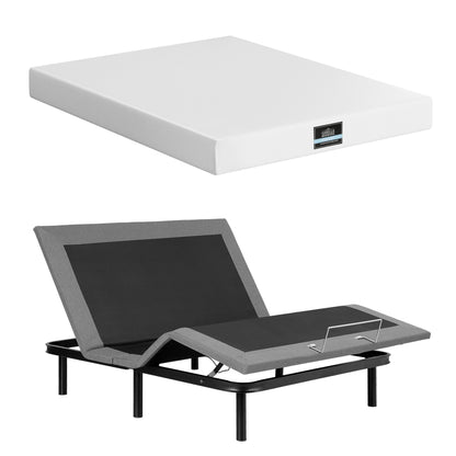 Double Adjustable Bed Frame Mattress Combo | HomeAndLiving - 2