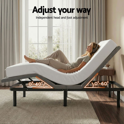 Double Adjustable Bed Frame Mattress Combo | HomeAndLiving - 5