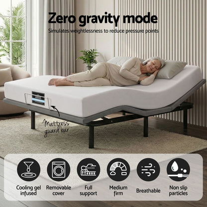 Double Adjustable Bed Frame Mattress Combo | HomeAndLiving - 6