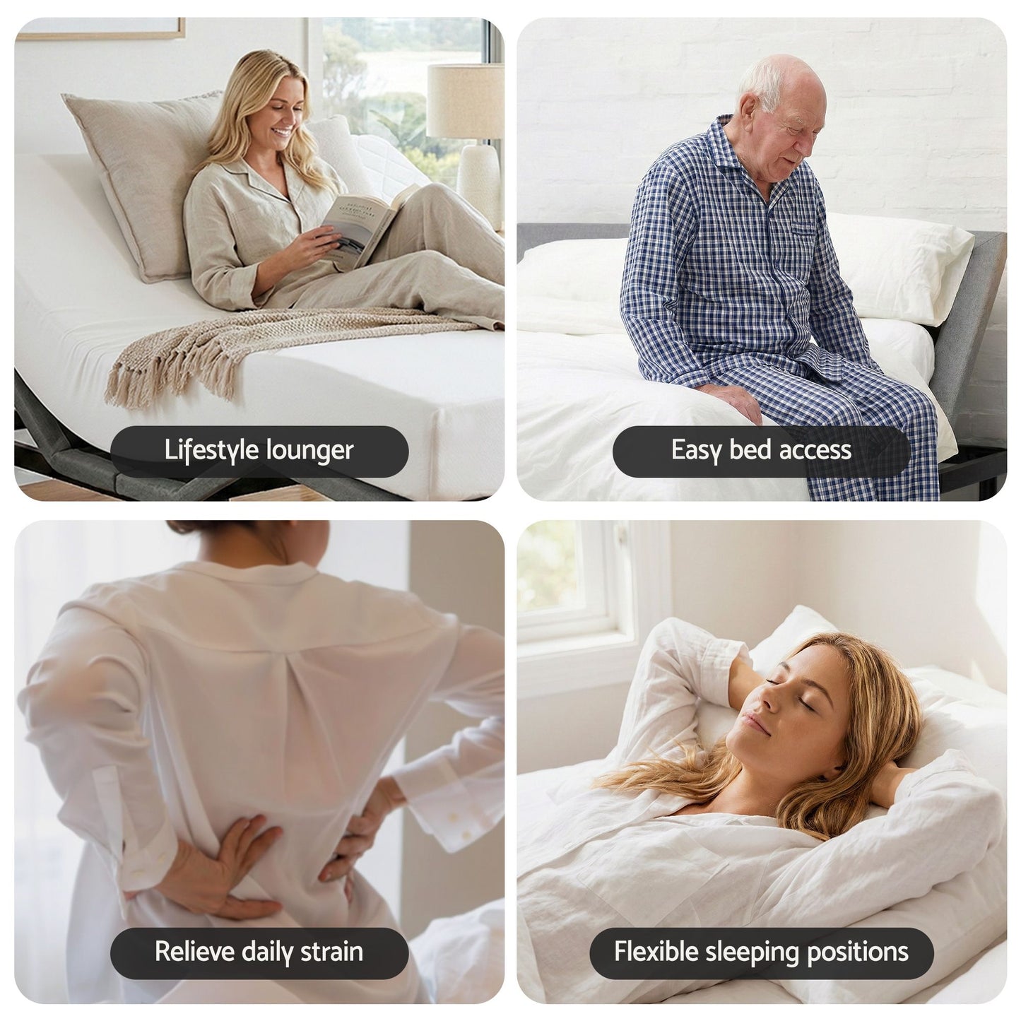 Double Adjustable Bed Frame Mattress Combo | HomeAndLiving - 10