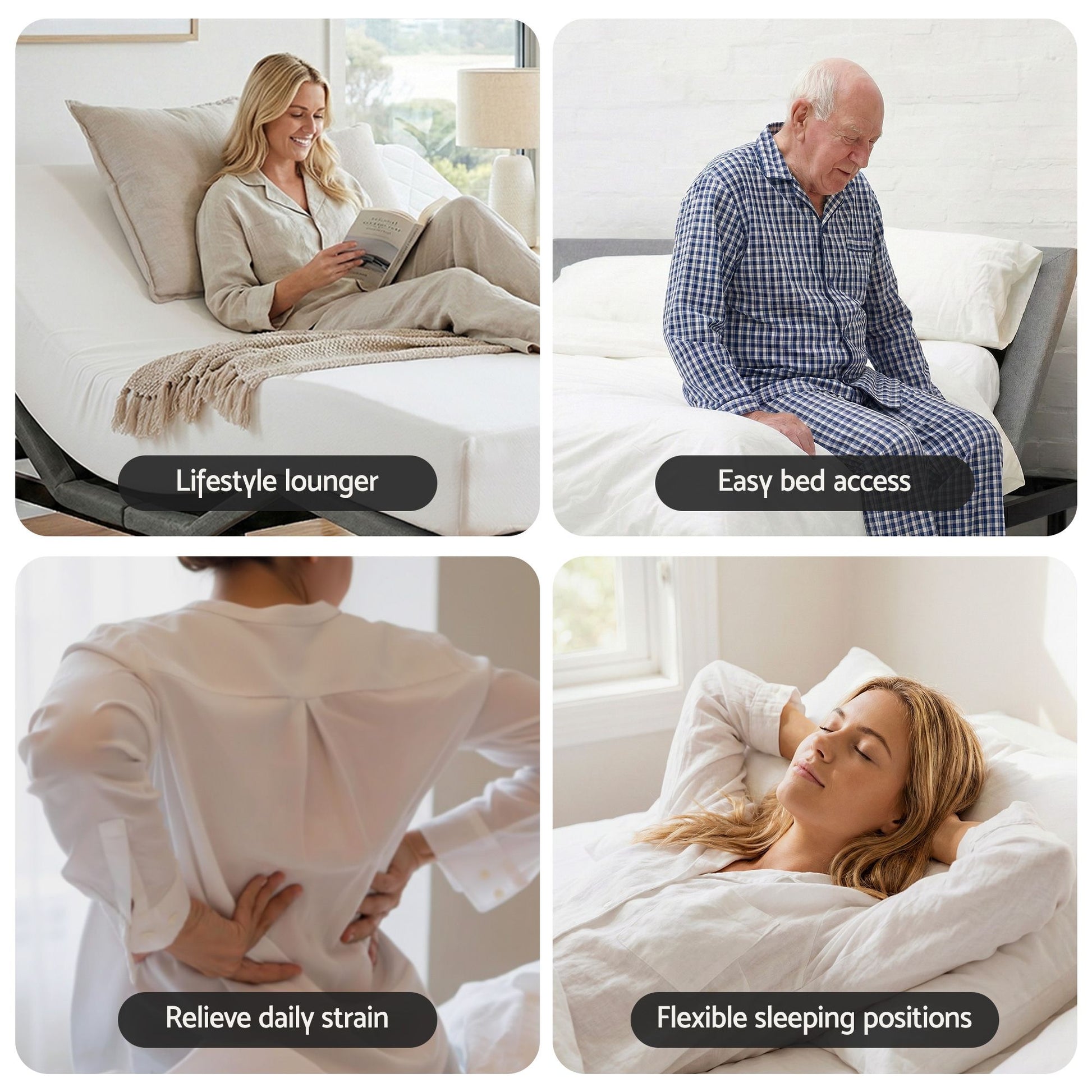 Double Adjustable Bed Frame Mattress Combo | HomeAndLiving - 10