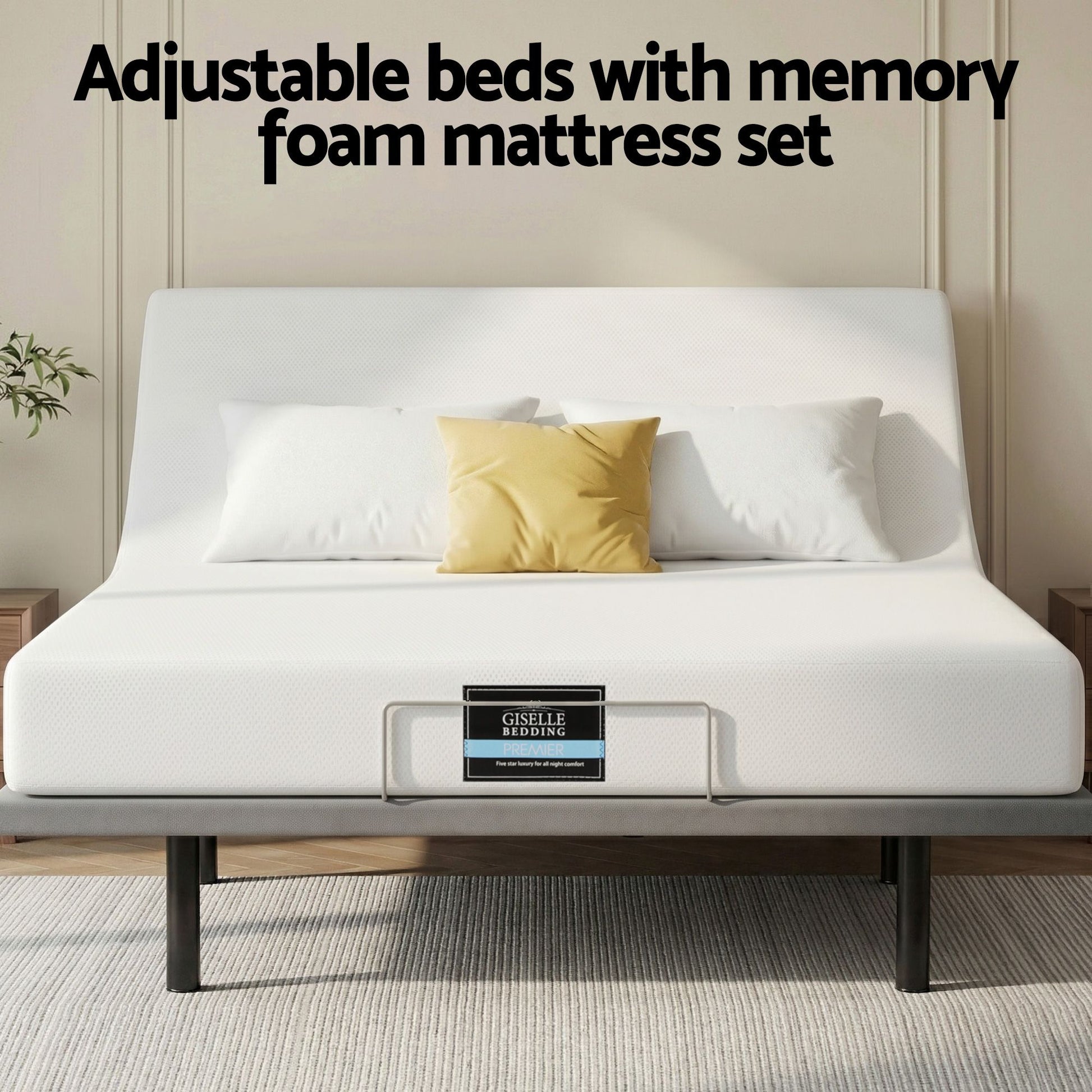 Double Adjustable Bed Frame Mattress Combo | HomeAndLiving - 11
