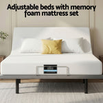 Double Adjustable Bed Frame Mattress Combo | HomeAndLiving