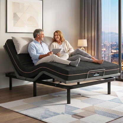 Adjustable Bed Frame Double Mattress Combo | HomeAndLiving