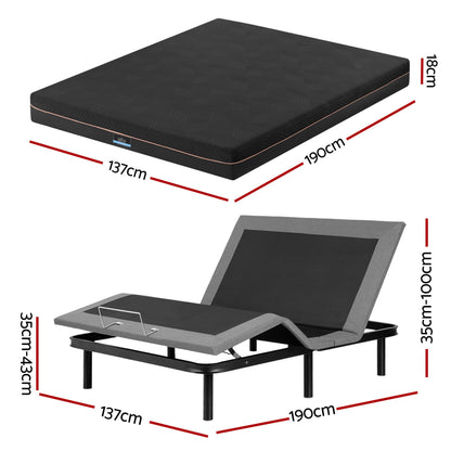 Adjustable Bed Frame Double Mattress Combo | HomeAndLiving - 3
