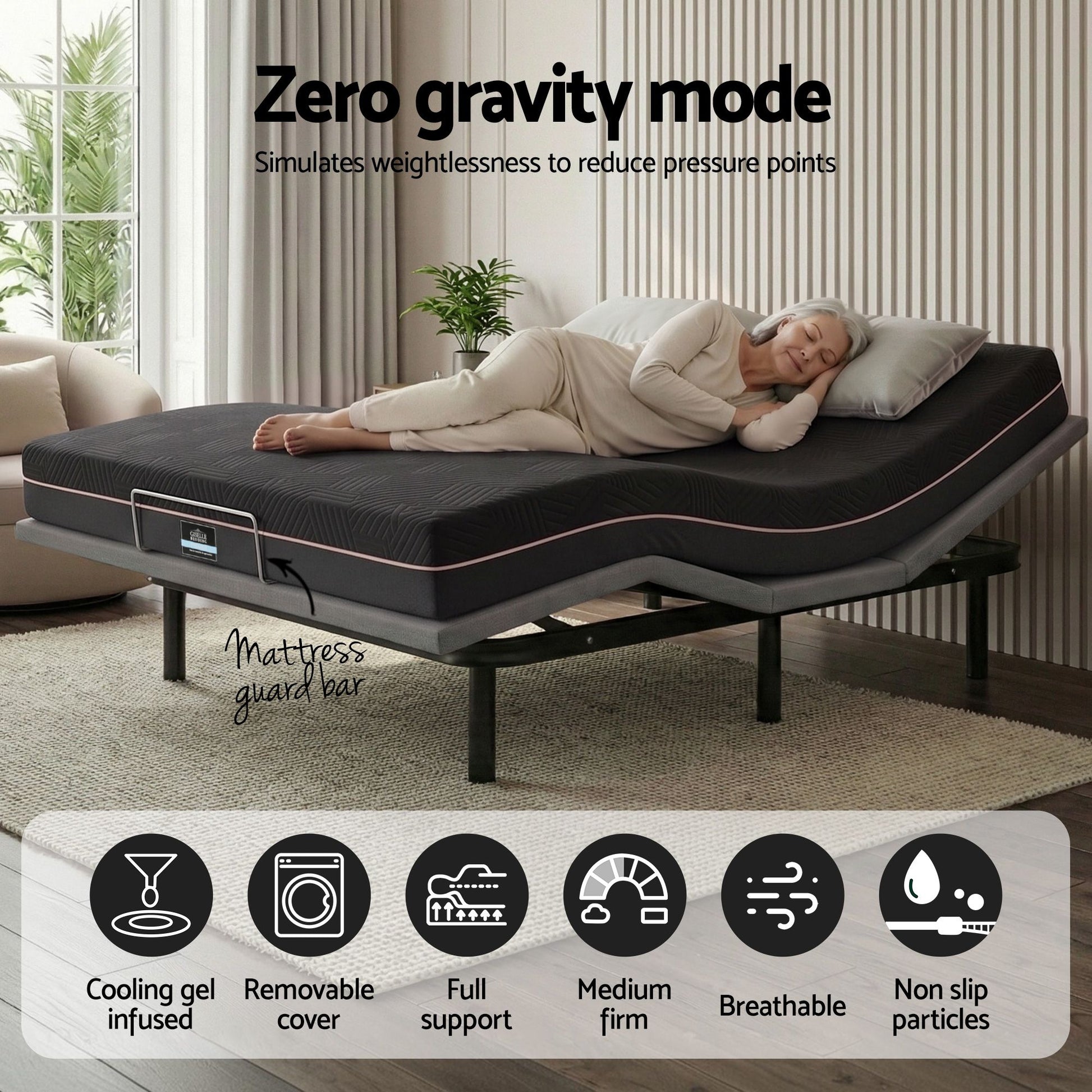 Adjustable Bed Frame Double Mattress Combo | HomeAndLiving - 6
