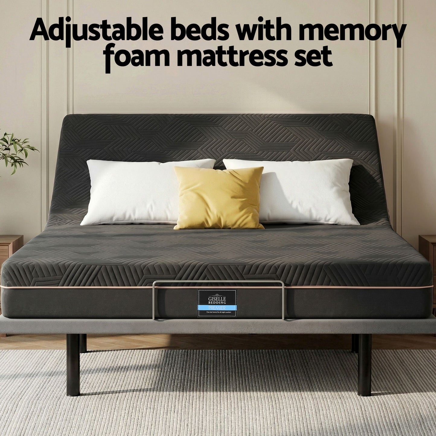 Adjustable Bed Frame Double Mattress Combo | HomeAndLiving - 11