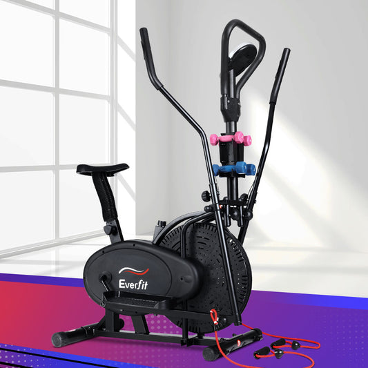 Exercise Bike 6 In 1 Elliptical Cross Trainer Home Gym Indoor Cardio