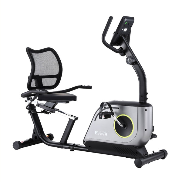  Recumbent Exercise Bike Magnetic Cycling Mesh Chair 120kg Loading