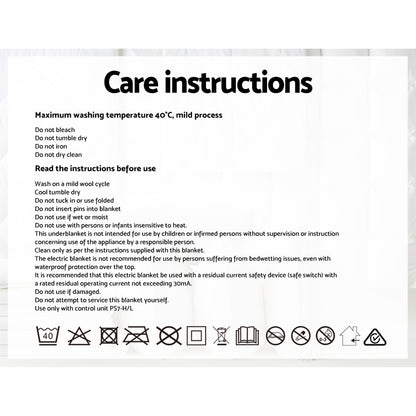 Single Size Electric Blanket Polyester