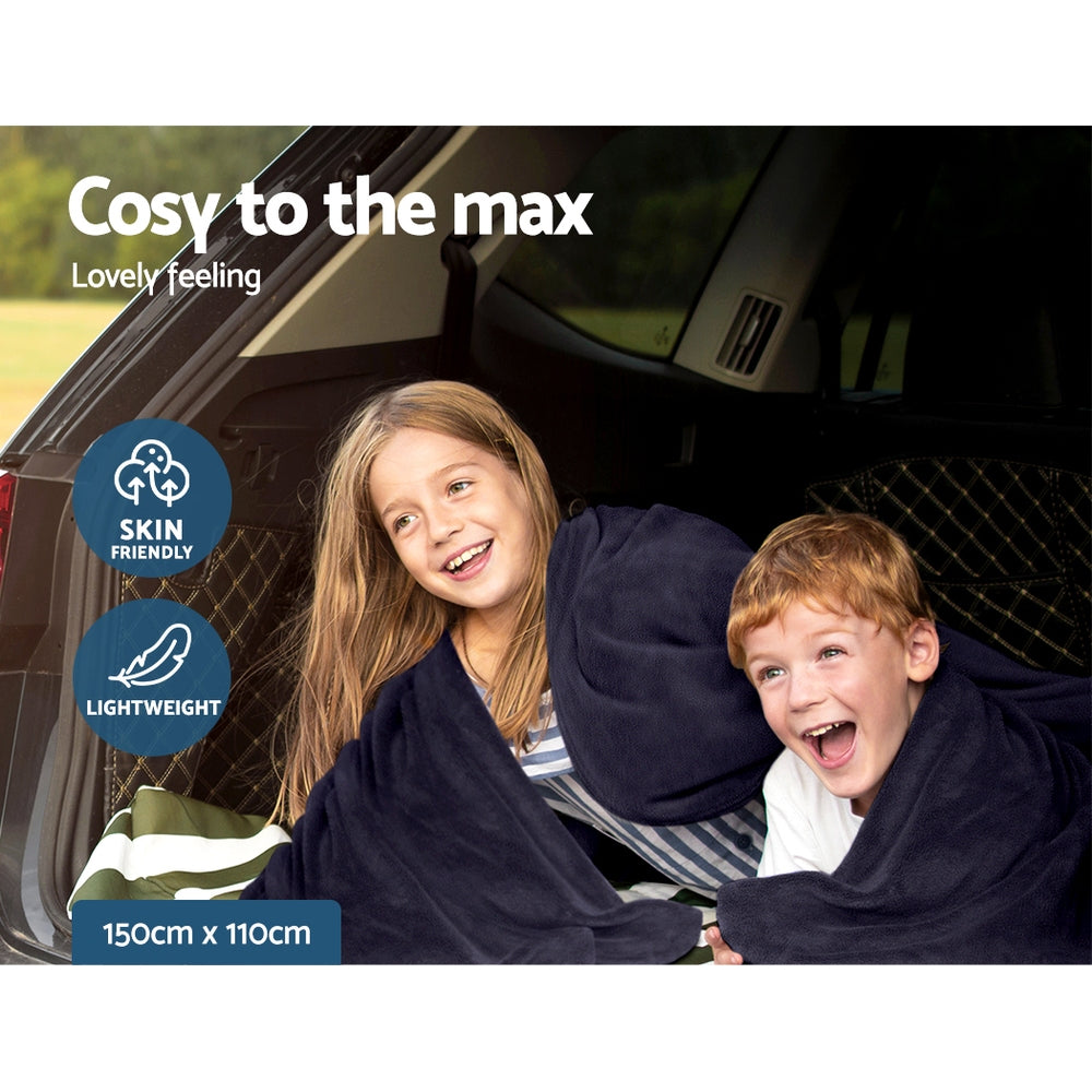 Electric Heated Blanket Car Truck Throw Rug Travel Camping 12V Dc Aut
