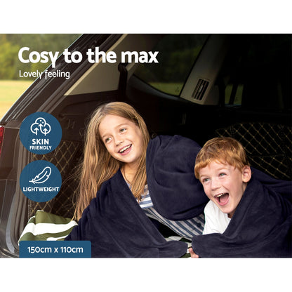 Electric Heated Blanket Car Truck Throw Rug Travel Camping 12V Dc Aut