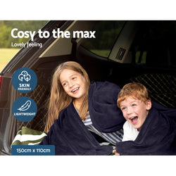 Electric Heated Blanket Car Truck Throw Rug Travel Camping 12V Dc Aut