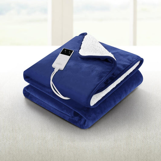 Electric Throw Rug Heated Blanket Washable Snuggle Flannel Winter