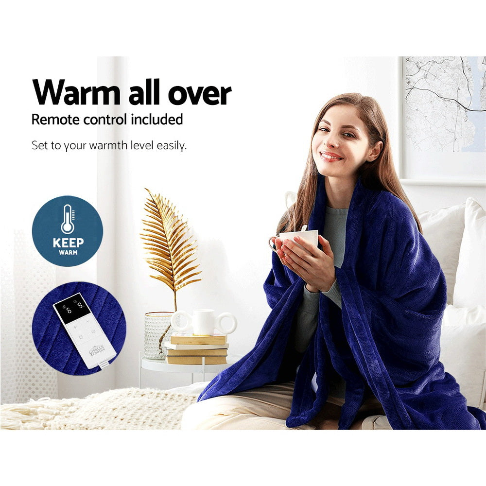 Electric Throw Blanket - Navy