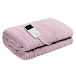 Giselle Bedding Heated Electric Throw Rug Fleece Sunggle Blanket Washable Pink