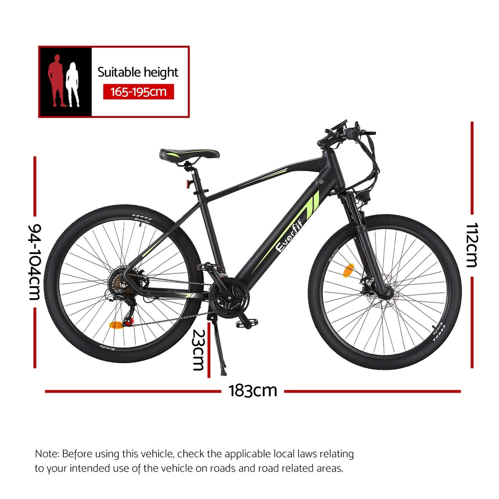 27.5 Inch Electric Bike Mountain Bicycle Ebike Battery 21 Speed