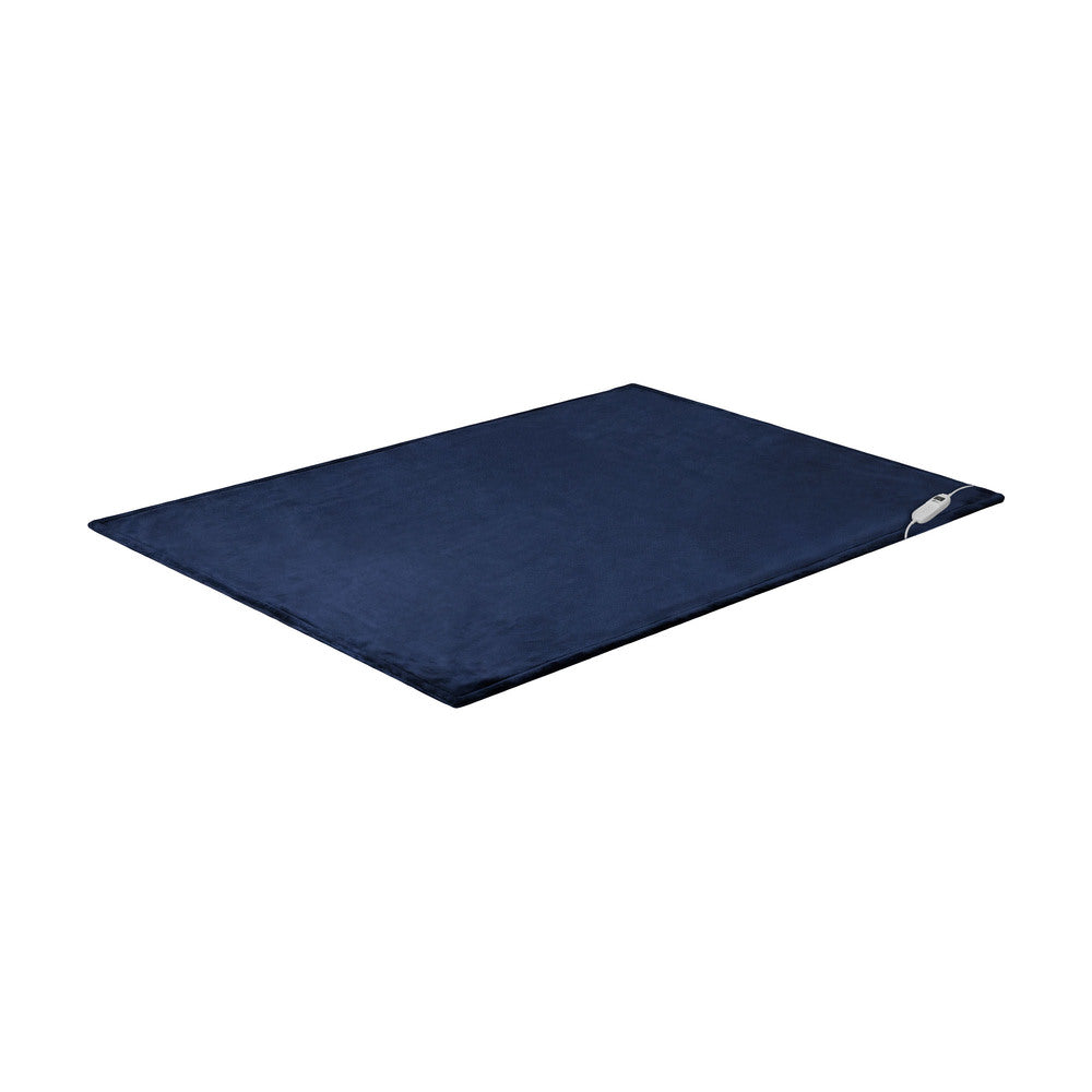 Heated Electric Throw Blanket Bedding Fleece Blue 160x130cm 9-Temp Settings