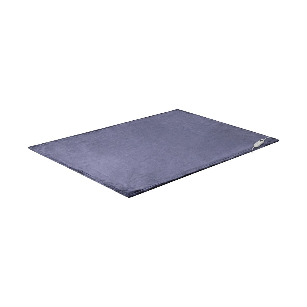 Washable Heated Electric Throw Blanket Bedding Fleece Light Grey 160x130cm