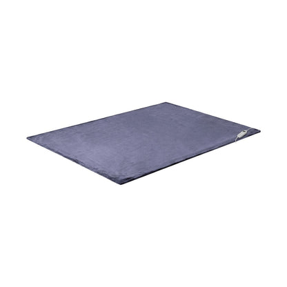 Washable Heated Electric Throw Blanket Bedding Fleece Light Grey 160x130cm
