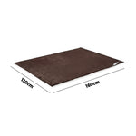 Bedding Electric Throw Heated Blanket Flannel Sherpa Brown 160x130cm