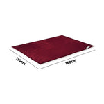 Home Comfort Electric Throw Rug Bedding Collection Dual Fleece Heated Blanket 160x130cm Burgundy