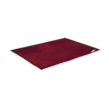Home Comfort Electric Throw Rug Bedding Collection Dual Fleece Heated Blanket 160x130cm Burgundy