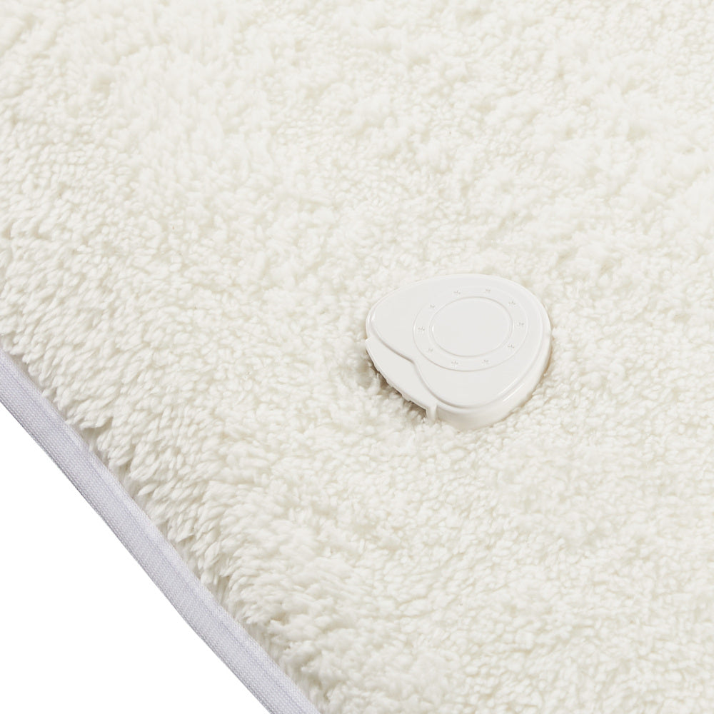Heated Electric Blanket Bedding Collection Fleece Underlay King Single White 3-Temp Timer