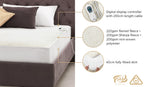 Heated Electric Blanket Bedding Collection Fleece Underlay King Single White 3-Temp Timer