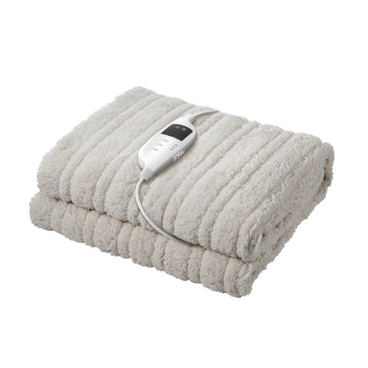 Electric Heated Blanket Washable Throw Rug Coral Fleece