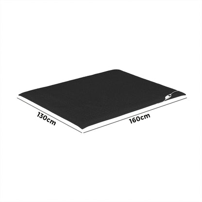 Electric Heated Blanket Washable Throw Rug Sherpa Coral Fleece Charcoal