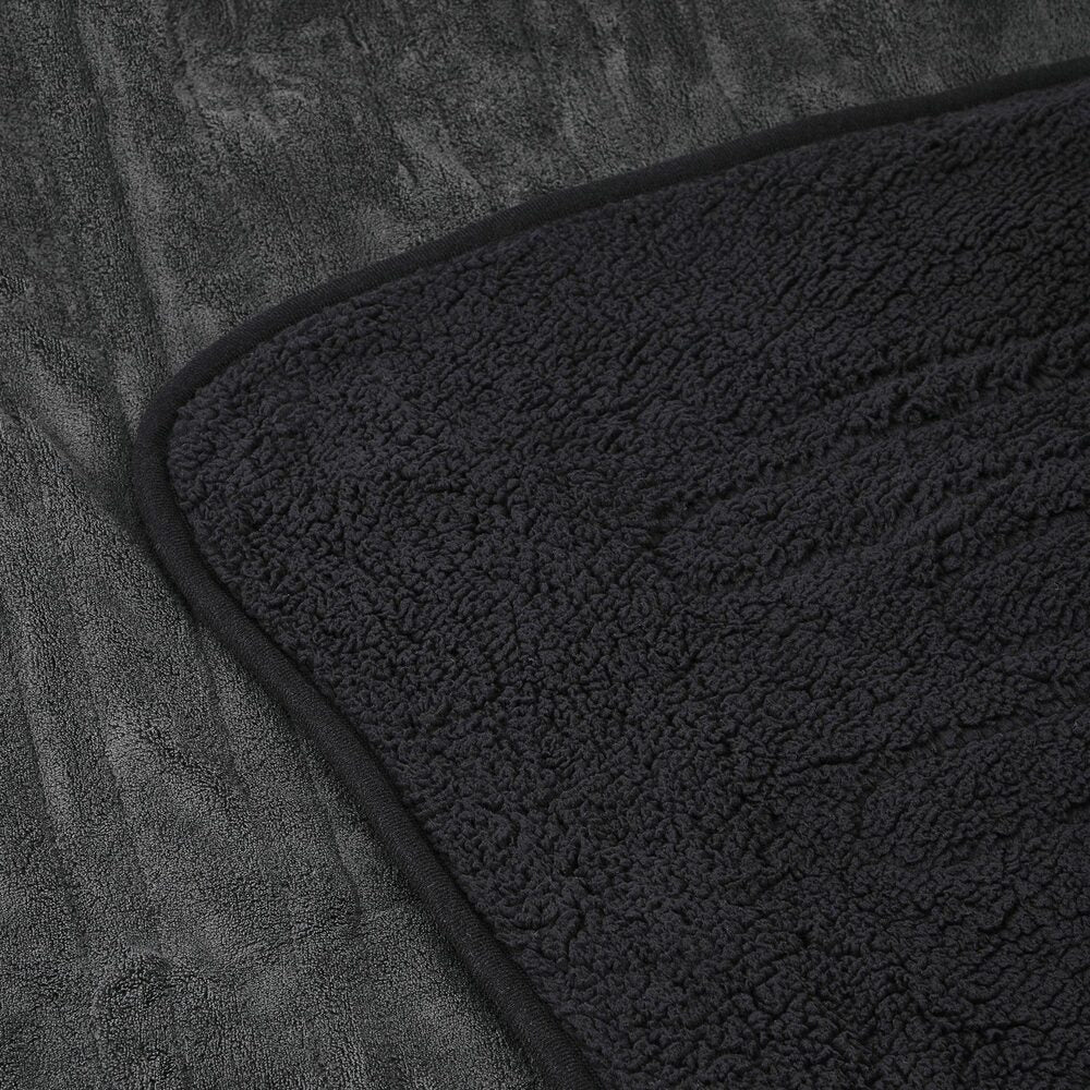Electric Heated Blanket Washable Throw Rug Sherpa Coral Fleece Charcoal