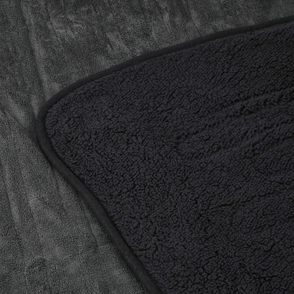 Electric Heated Blanket Washable Throw Rug Sherpa Coral Fleece Charcoal