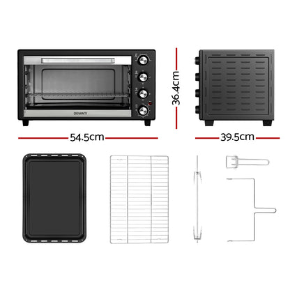 45L Convection Oven Electric Fryer Ovens 1800W