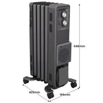 1.5kW Oil Free Column Heater 5 Fin Turbo | HomeAndLiving