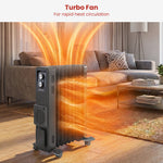 1.5kW Oil Free Column Heater 5 Fin Turbo | HomeAndLiving