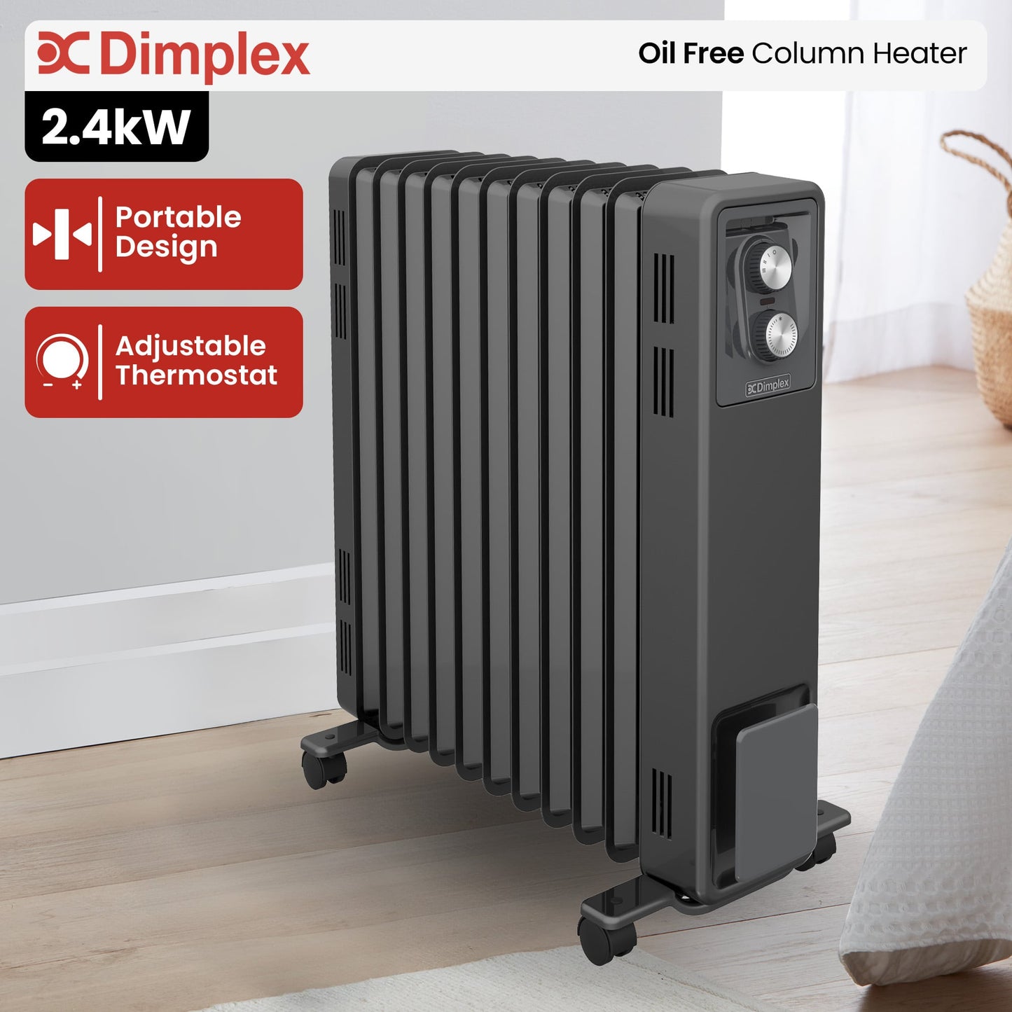 Column Heater Oil Free Black