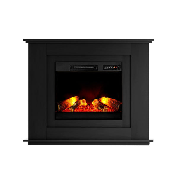  Winter Electric Fireplace Fire Heater 2000W Black