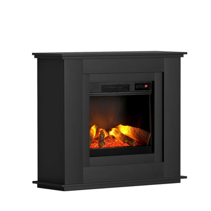 Winter Electric Fireplace Fire Heater 2000W Black