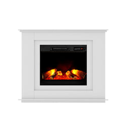 Electric Fireplace Fire Heater 2000W White