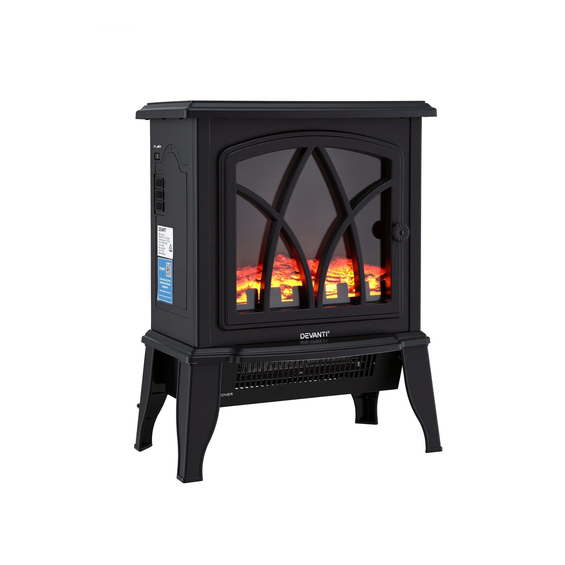 Electric Fireplace Heater 2000W Freestanding | HomeAndLiving