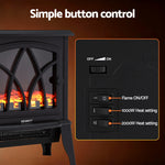 Electric Fireplace Heater 2000W Freestanding | HomeAndLiving